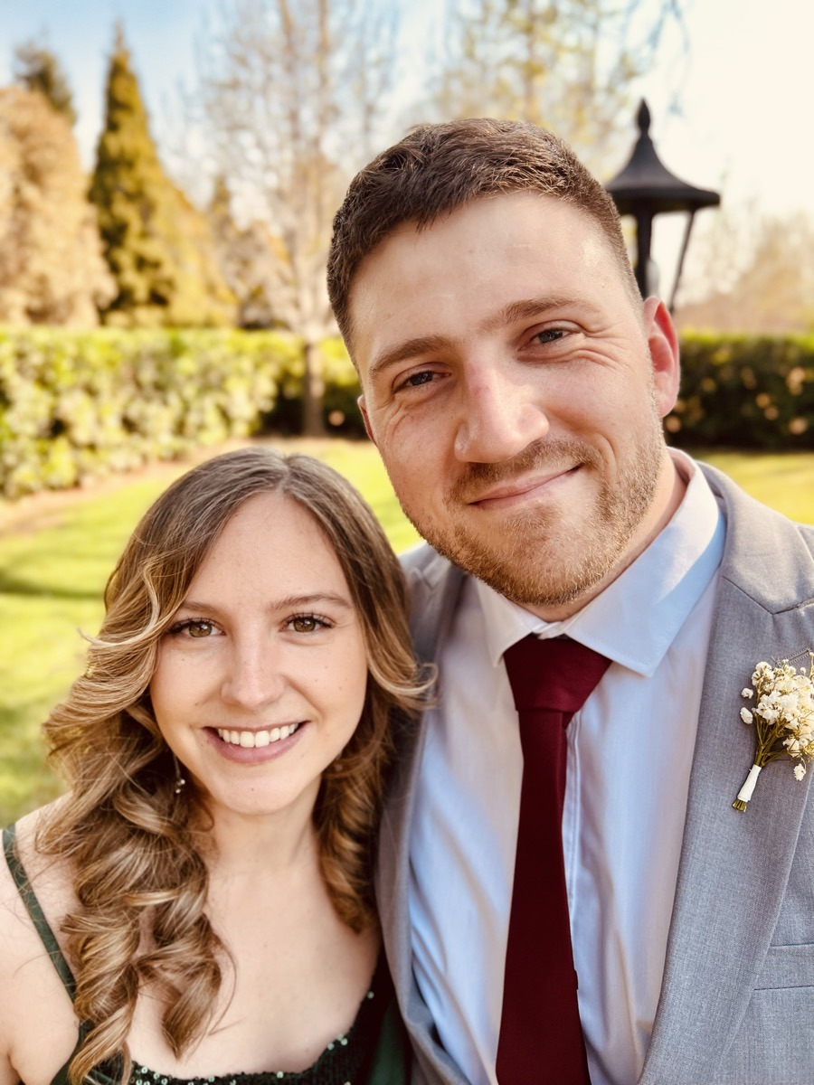 Michane and Ross — golden hour close-up