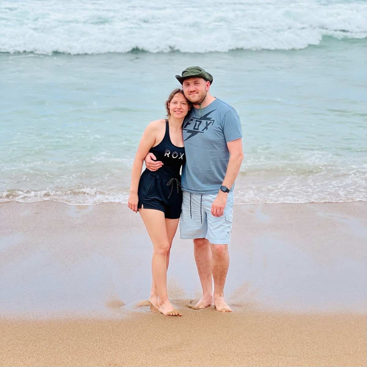 Michane and Ross at the beach